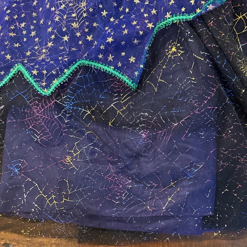 Target Purple and Black Starry Kids Witch Costume Dress - Picture 5 of 8